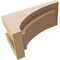 Ekena Millwork 5"W x 10"D x 5"H Wide Rivera Rough Cedar Woodgrain TimberThane Corbel, Primed Tan CORUR05X10X05RIVRCPR - alternate 2